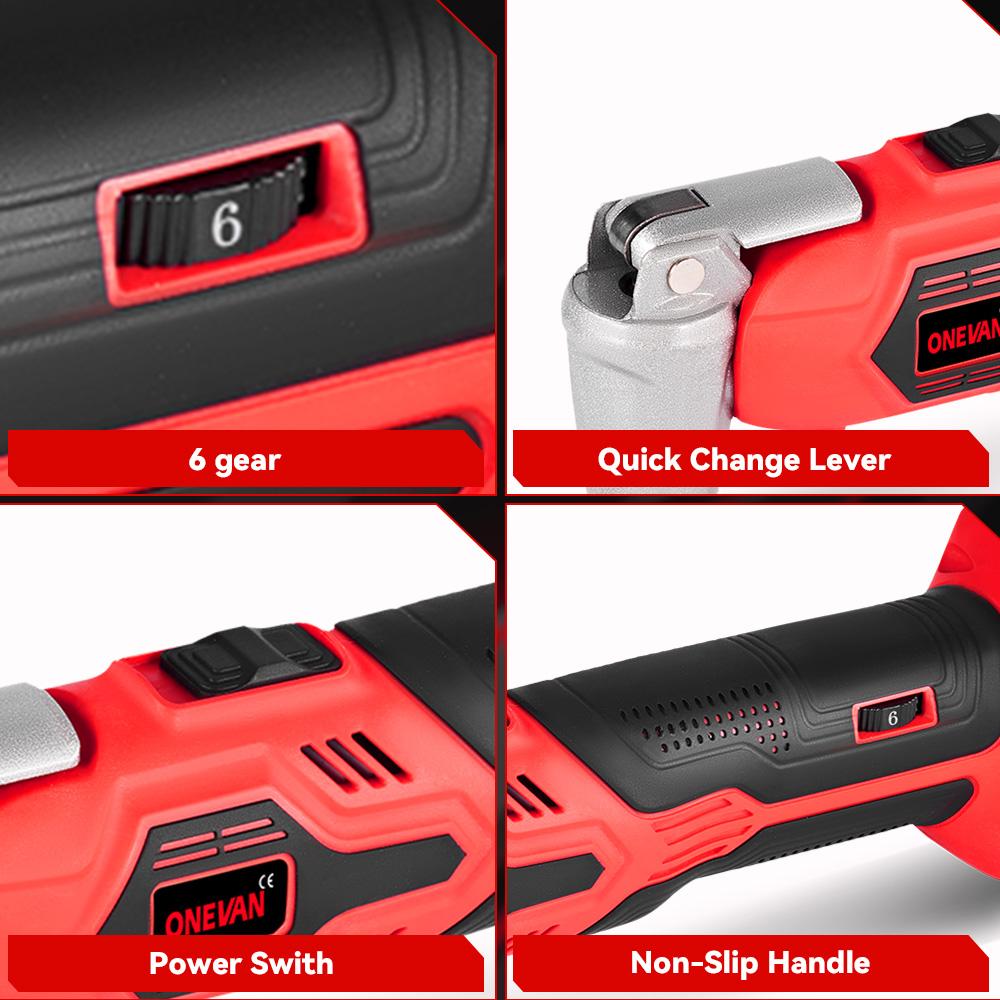 ONEVAN 20000OPM Unealtă Multifuncțională Electrică Oscilantă Tăietor Trimmer Fierăstrău Lopată Unealtă pentru Prelucrarea Lemnului Pentru Baterie Makita 18V Pin