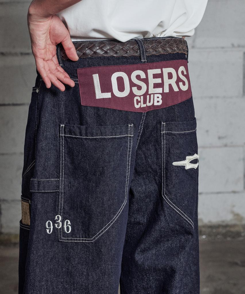 Lujeoseukeulleob Weite Bootcut Jeans Indigoblau