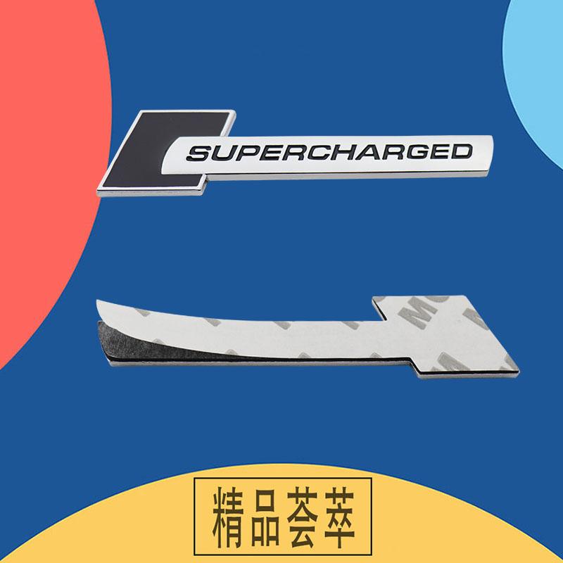 3D Premium Supercharged für Auto Motorhaube Kotflügel Kofferraum Heckklappe Namensschild Aufkleber Emblem Abzeichen Aufkleber