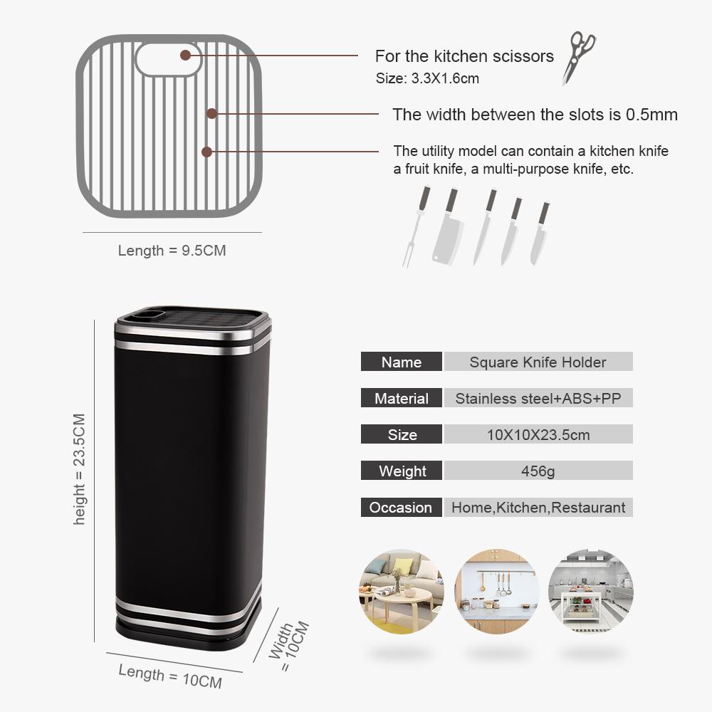 Fashion Knife Stand Holder For Food Prep Area Knife Steel Knife Holder Stand Block High High-grade Kitchen Accessories