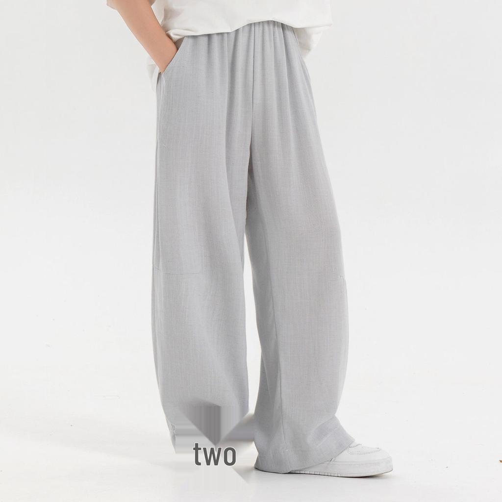 Pantaloni Larghi Estivi in Cotone e Lino per Ragazzo 2026: Leggero, Colore Unico, Stile Casual per Bambini di Mezza Età e Grandi