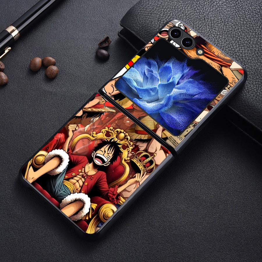 

Мультяшный Чехол One Piece для Samsung Galaxy Flip5 Flip4 Flip3 Z Flip 7 6 5 4 3 Flip7 FE Flip6 Задняя Крышка Телефона Funda Galaxy Z Flip6