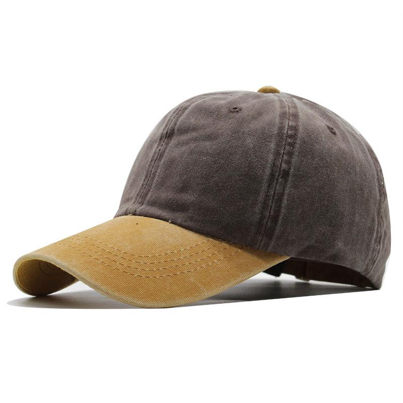 Retro Washed Baseball Cap Color Matching Curved Brim Cap Summer Couple Casual Versatile Hip Hop Hat Men And Women