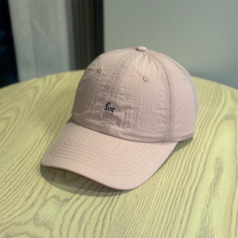 Simple Small Letter Embroidery Quick-drying Light and Thin Sunscreen Cap Women's Summer Outdoor Travel Sun Hat Men
