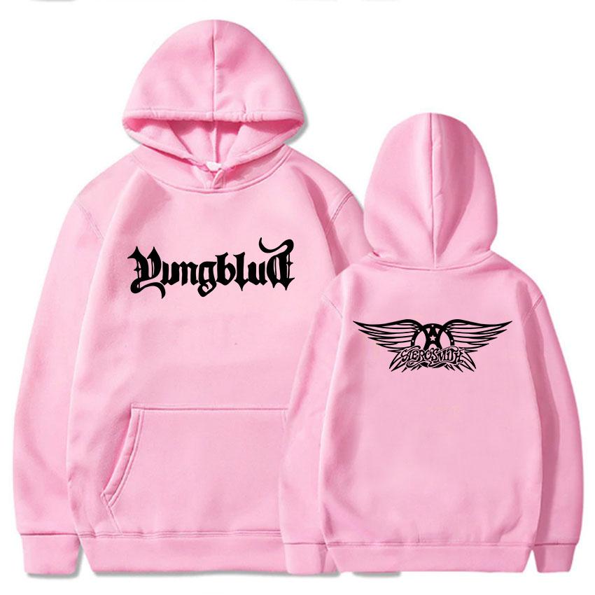 Aerosmith YUNGBLUD Ještě jednou Mikiny Fleece Zima Dlouhý rukáv Pánské Mikiny S kapucí Módní Pánské Dámské Oblečení
