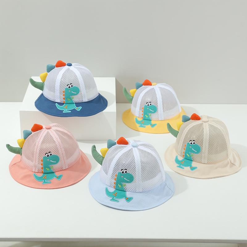 Little Dinosaur Children Bucket Hats Cute 1-4Y Boys Girls Spring Summer New Cap Panama Sunhat Hiking Fishing Hat Fisherman Caps