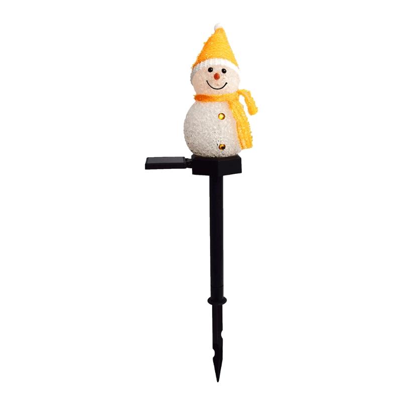 Outdoor Solar Pathway Lights Cute Cartton Small Snowman Solar Energy Lawn Light Grounding Light Landscape Garden Lamp