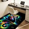 Colorful Swan Chair Mat Office Carpet, Oversized Rug for Home Decor, Sofa Mat, Desk Pad Gift, Suitable for Bedroom, Living Room, Various Rooms