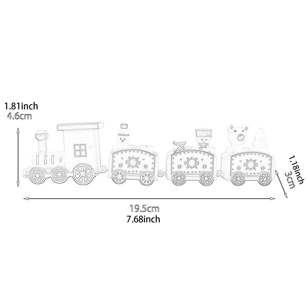 Christmas Train Ornament Kids Birthday Gift Christmas Decoration Unique Desktop Ornament for Festival Wedding Indoor Desk Table