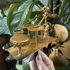 Metal Drummer Garden Windmill Handmade Percussionist Music Windmill Ornament Wind-Powered Drummer Windmill for Outdoor Patio Courtyard
