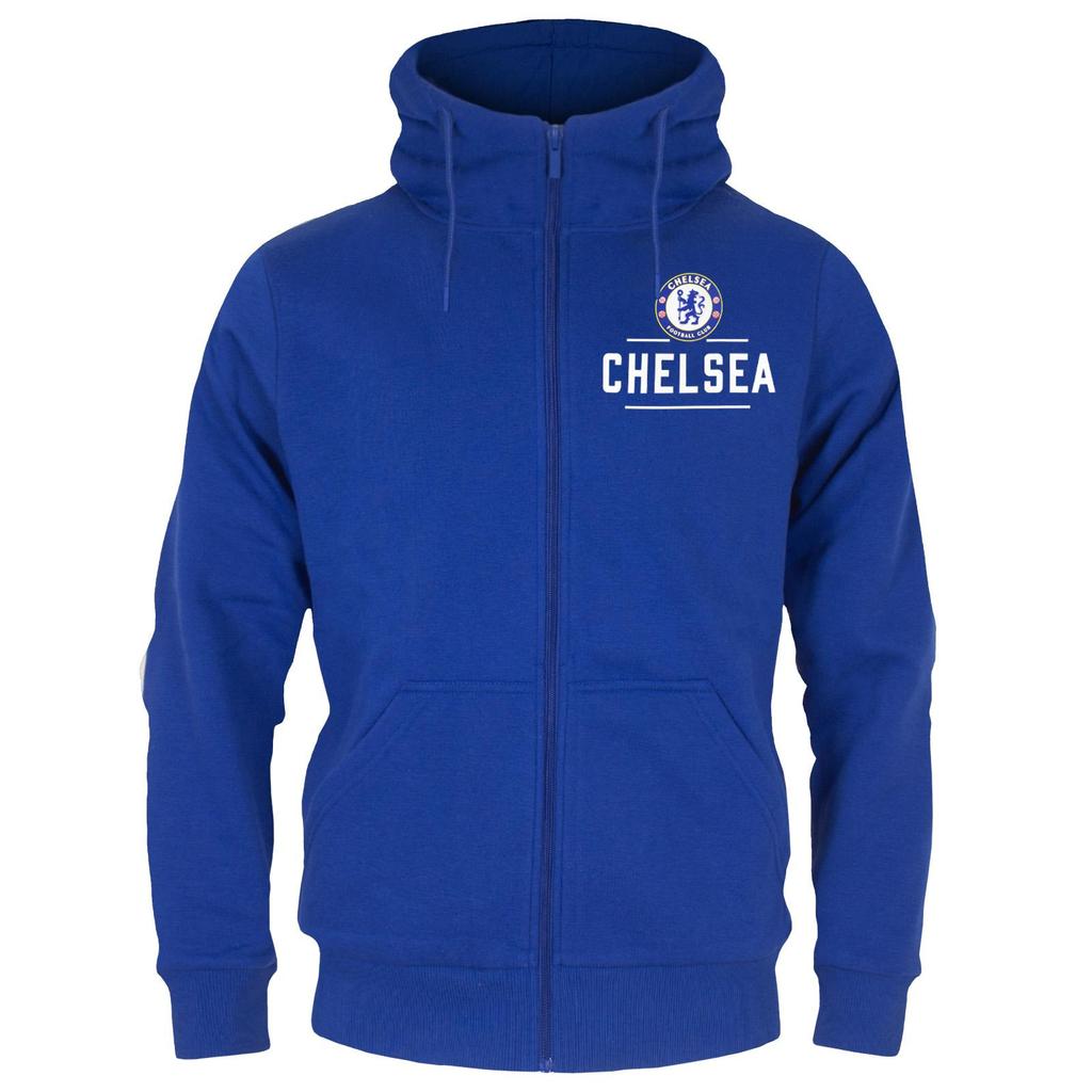 Chelsea FC Mens Fleece Full Zip Hoodie