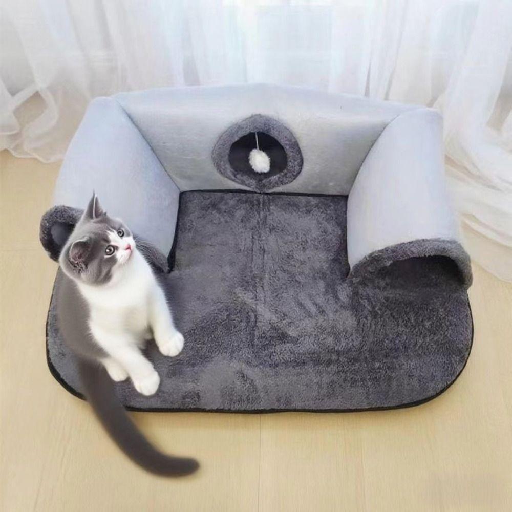 U-shaped Cat Tunnel Bed Removable Washable Cat House Warm Cat Channel Pet Supplies