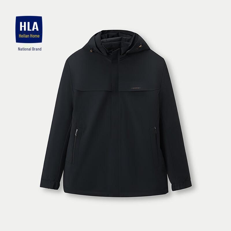

HLA Men s Drawstring Hooded Letter Print Casual Jacket 185(54)