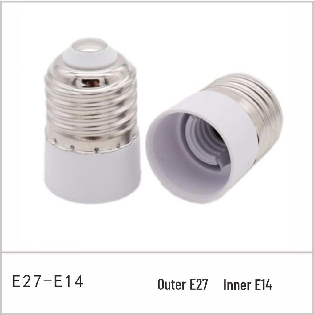 E27 to E14 Adapter: Convert Large to Small Screw Base Lamp Holder