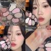 Veecci/Seven-Color Eyeshadow Palette for Light Makeup, Pearlescent Highlighter, Blush, and Contouring - Multi-Use Comprehensive Palette for Beginners