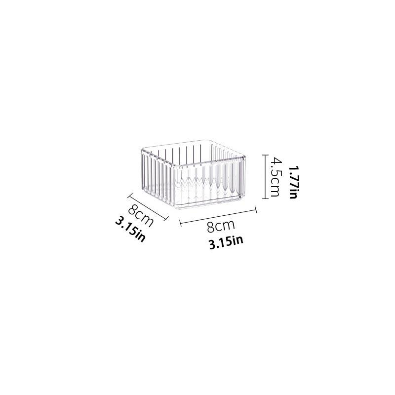 

1/2/4/PCS Desk Drawer Organizers Set PET Organizers Set Clear Cosmetic Storage Box Multi-purpose Storage For Home Organization