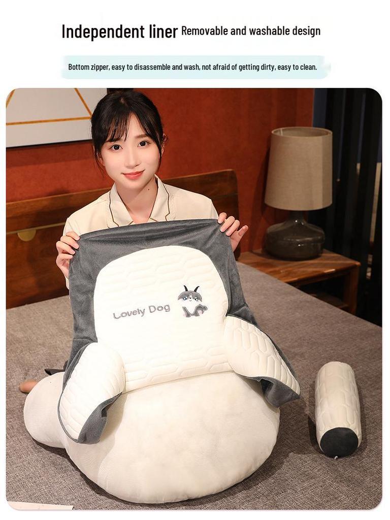 Großes Rückenlehnen-Lesekissen - Weiches Bettseiten- & Bürokissen zur Lendenwirbelstützung