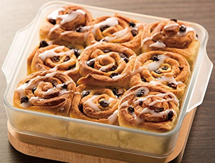 ADERIA Glass Cooker Gratin Dish Cerabake Square Roaster M 1400ml Heat-resistant [Non-stick/Microwave/Oven Safe/Ceramic Coating] K-9427