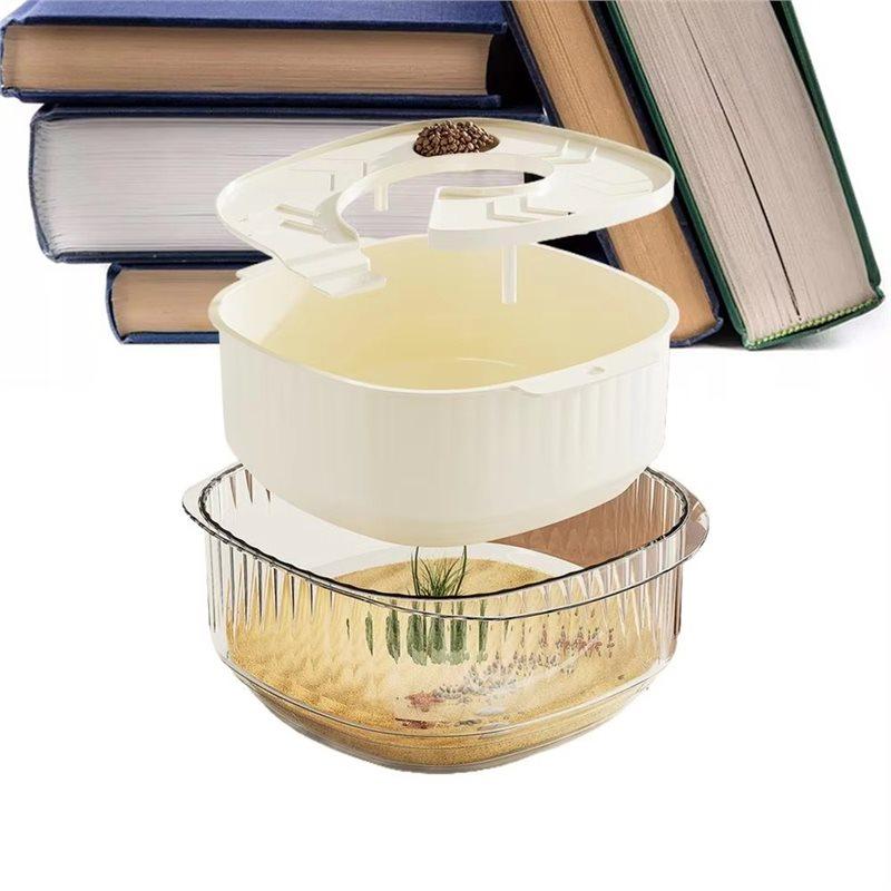 

Small Turtle Aquarium Full View Multi Function Areas Water Turtle Habitat Crabs Shrimp Terrarium Tank For Hermit Crabs Fish B