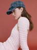 Eosseomnijeu Basic Ball Cap_Ribbon_Check Charcoal