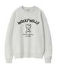 Wacky Willy Logo Typographic Sweatshirt Light Gray