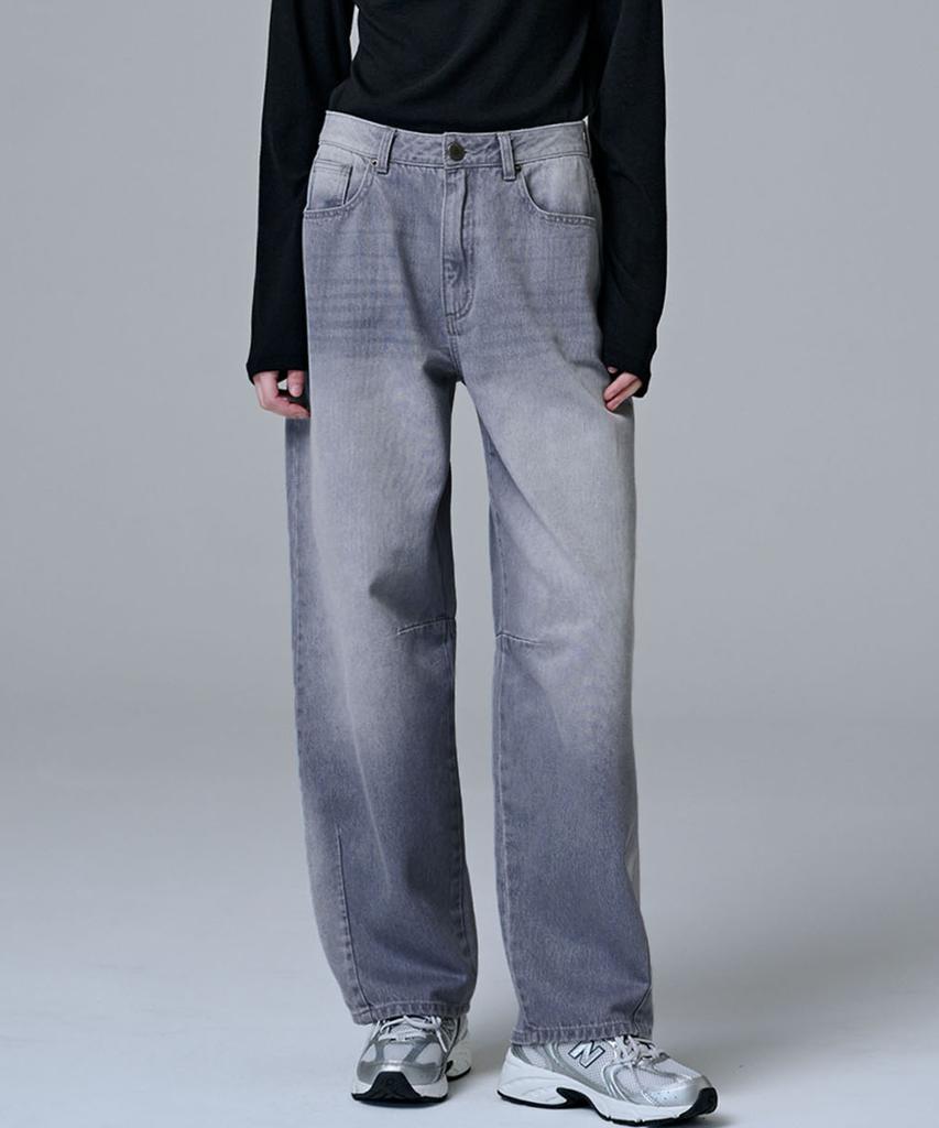 MALOUPE 9148 Balloon Fit Mid-Rise Denim (Grey)