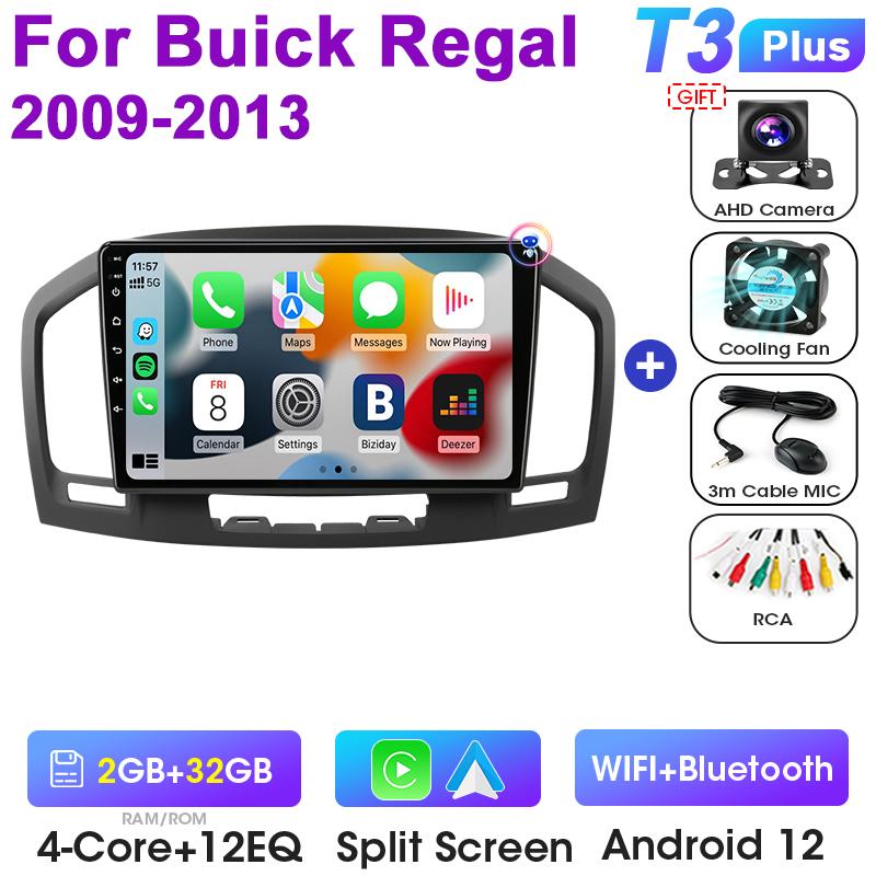 2 Din Android 12 Car Radio For Buick Regal For Opel Insignia 2009 - 2013 Multimedia Video Player GPS 4G Carplay Auto Stereo DVD
