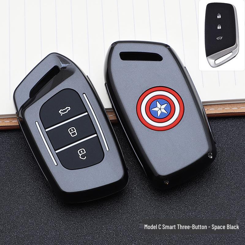 Baojun-Marvel Car Key Pouch: Stylish Buckle Remote Shell & Personalized Decoration