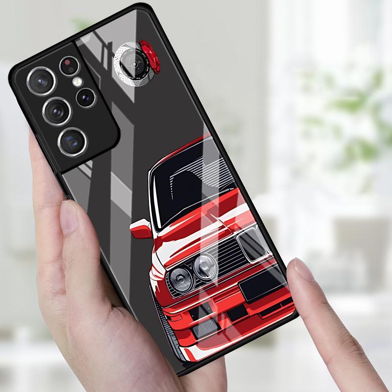 Case for Samsung Galaxy S25 S8 S9 S20 FE Note 10 20 8 9 S24 Ultra S23 Plus S21 S22 S10 Phone Cover Cool Sports Car
