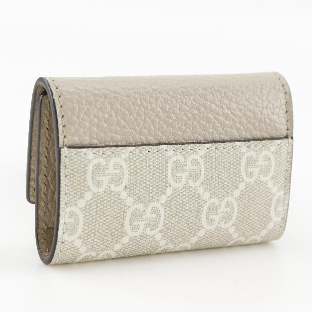 Gucci Double G Key Holder  GG Supreme Canvas Current Product Leather Women Used