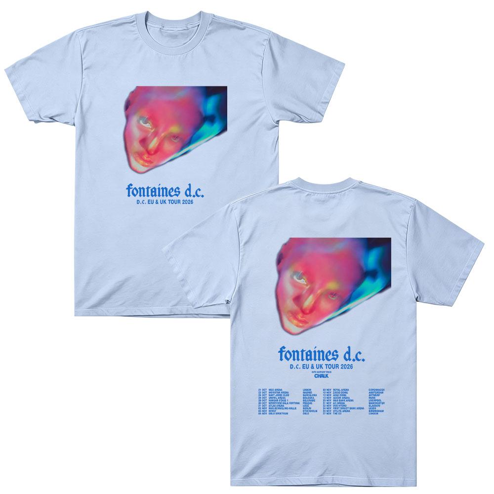 Fontaines D.C. Tour 2026 Merch T‑Shirt Cotton Unisex O‑Neck Short Sleeve Tee Post Punk Indie Rock Oversized Fan Streetwear Tops