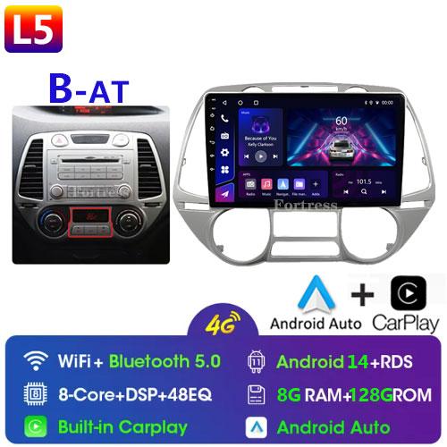 FortressFor Hyundai I20Carplay 2008 2009 2010 2011 2012 2013 2014 Car Radio GPS Navigation Stereo Android 10 No DVD Player 2 Din