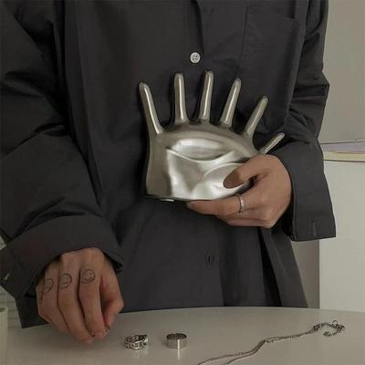 Ceramic Finger Hand Jewelry Display Stand for Rings and Ornaments, Creative Palm Decorative Prop In Ins Style
