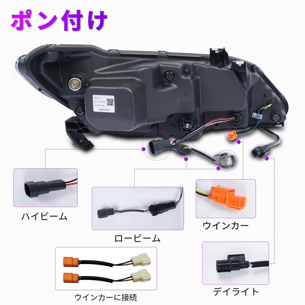 YUANZHENG Honda Civic 8ης Γενιάς FD2 Type R Προβολέας FD1 FD2 FD3 Τσέπης Διπλός Προβολέας Όλα LED Άνοιγμα Δυναμικό Φλας Διαφανής Φακός Για