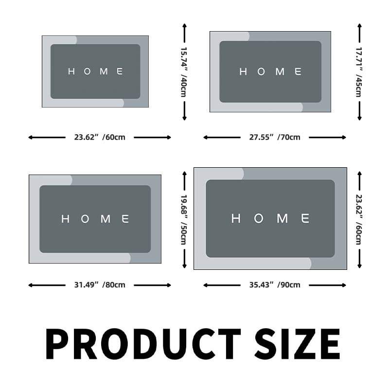 Super Absorbent Bathroom Bath Mat Foot Mats Anti Slip Floor Carpet Quick Dry Shower Toilet Rugs Entrance Doormat Washable