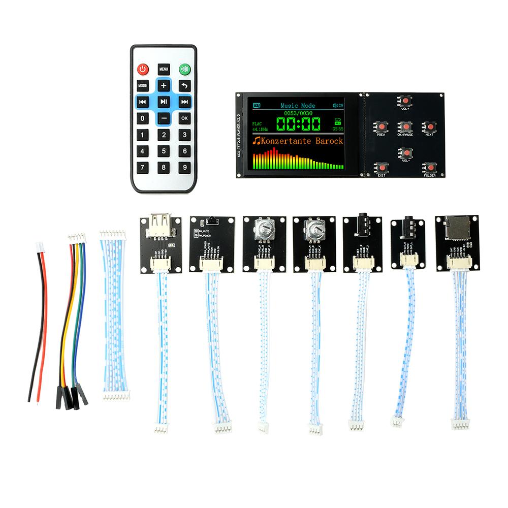 

Bluetooth Audio Decoder 2.8-inch TFT Color Screen Lossless Audio Decoder Module Digital Audio Playback Module with I2S Output