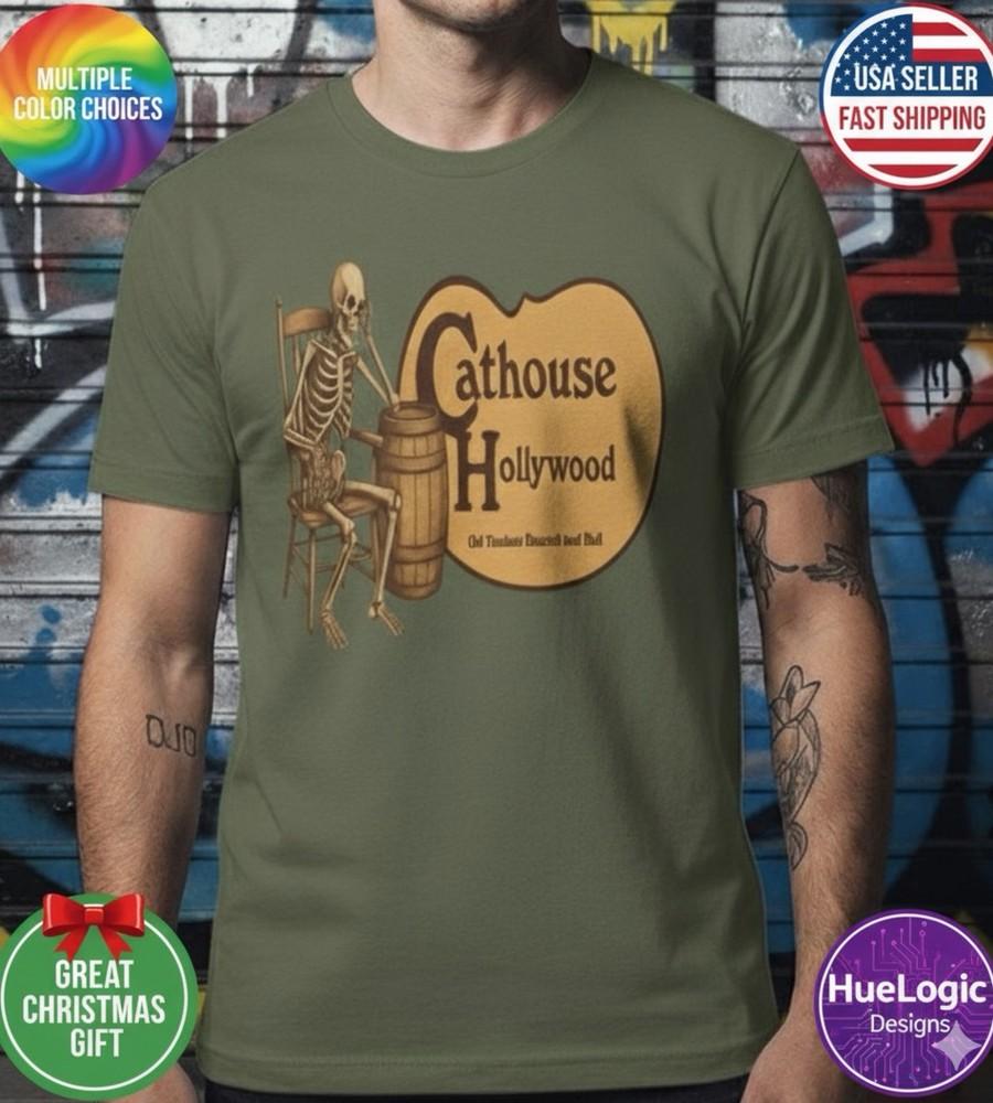Cathouse Hollywood Shirt Rikki Rachtman Cracker Barrel Logo Tee MTV T-shirt Unisex T-Shirt L