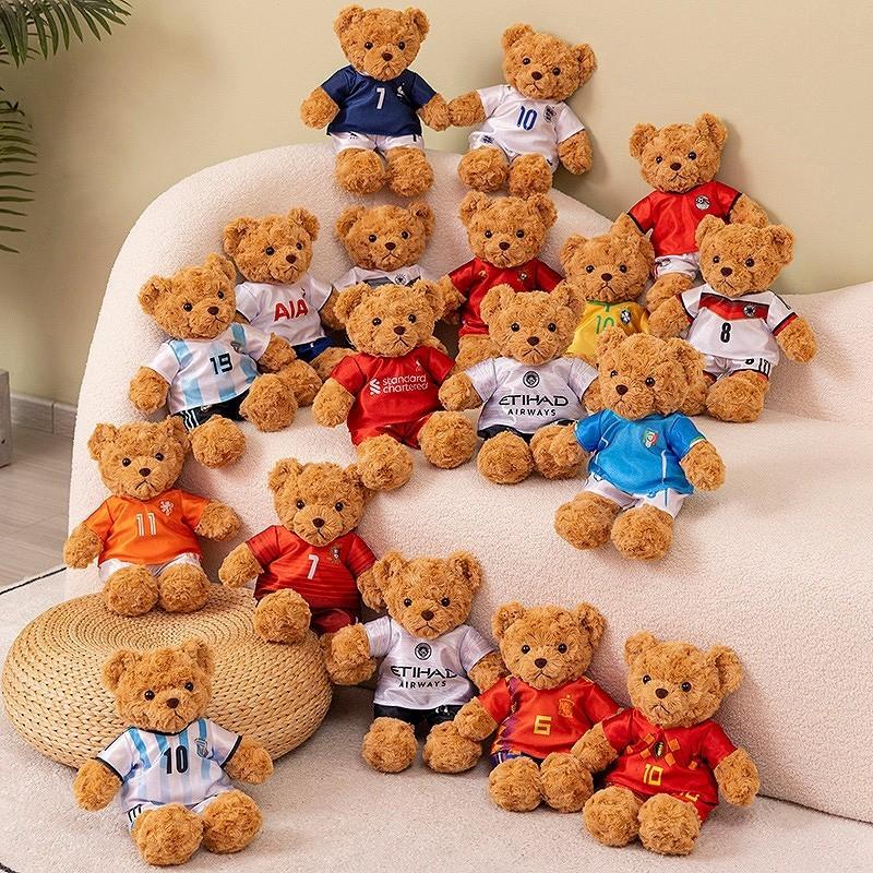 Plush Toy Bear With Salah Jersey Charming And Huggable Soccer Bear Gift For All Ages