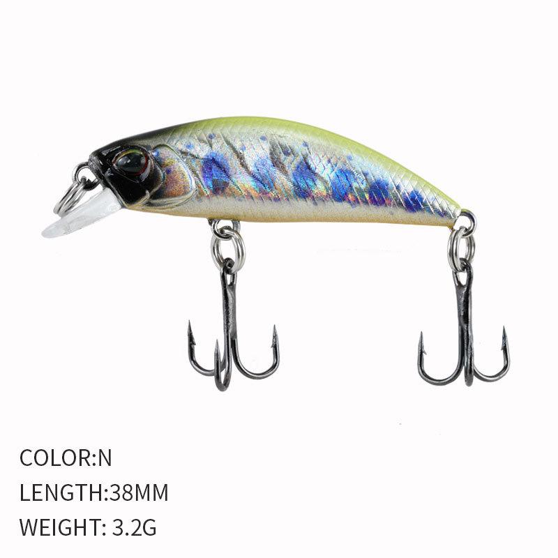 ALASICKA 38mm 3.2g Fishing Lure Micro Minnow Wobbler Sinking Artificial Hard Bait Jerkbait Swimbait Small Stream Trout Bass Bait