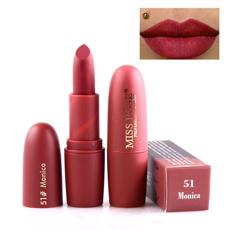 Red Matte Lipstick Cosmetics Waterproof 