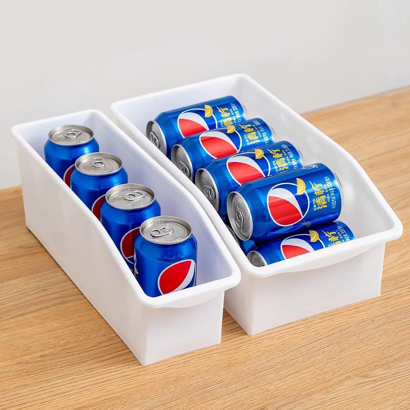 Dubbelskikts kylskåpsdryckesförvaringsorganisatör för öl- och colaburkar