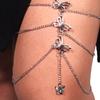 Chaîne de cuisse multicouche pour femme, bijou papillon, chaîne de jambe galvanisée longue durée pour club
