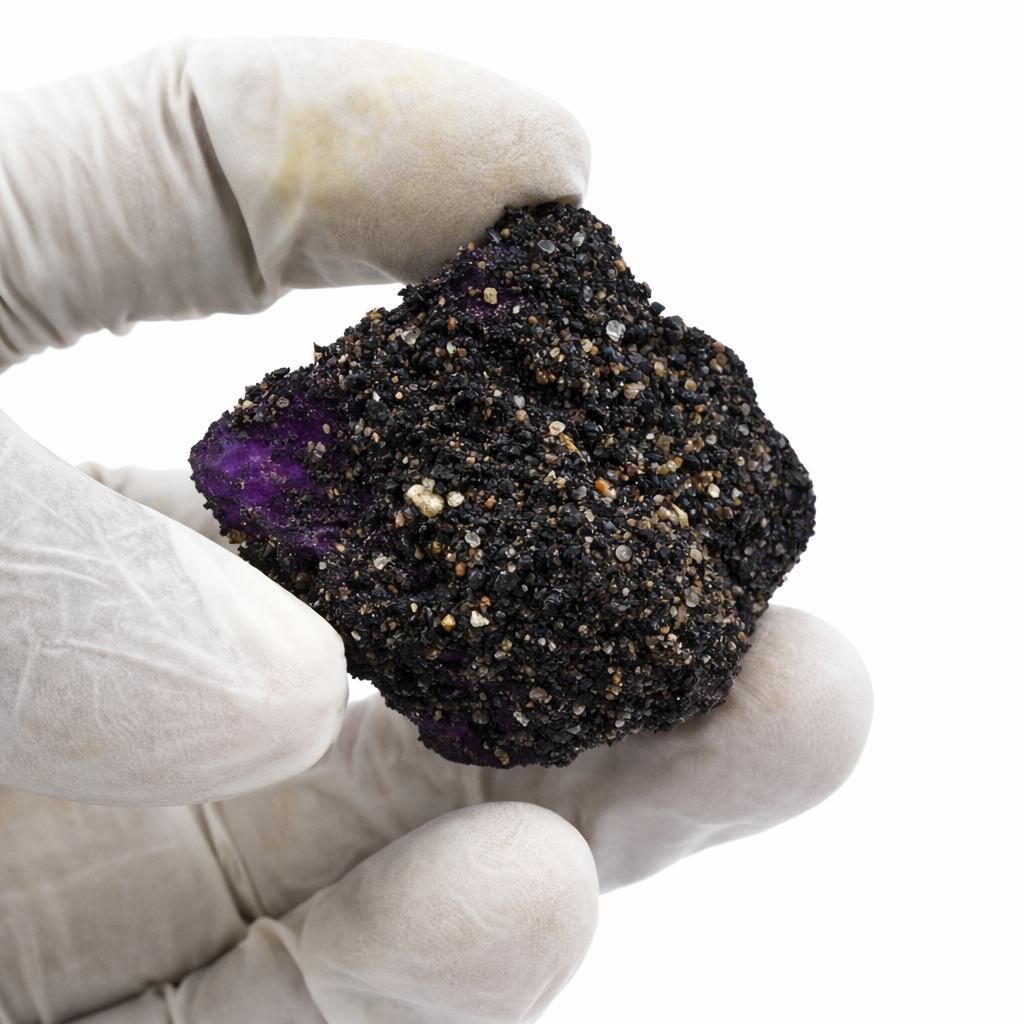 Naturalny Fioletowy Szafir Wydobyty z Ziemi 187 Ct Nieszlifowany Surowy CERTYFIKOWANY Luźny Kamień Szlachetny AR-2258