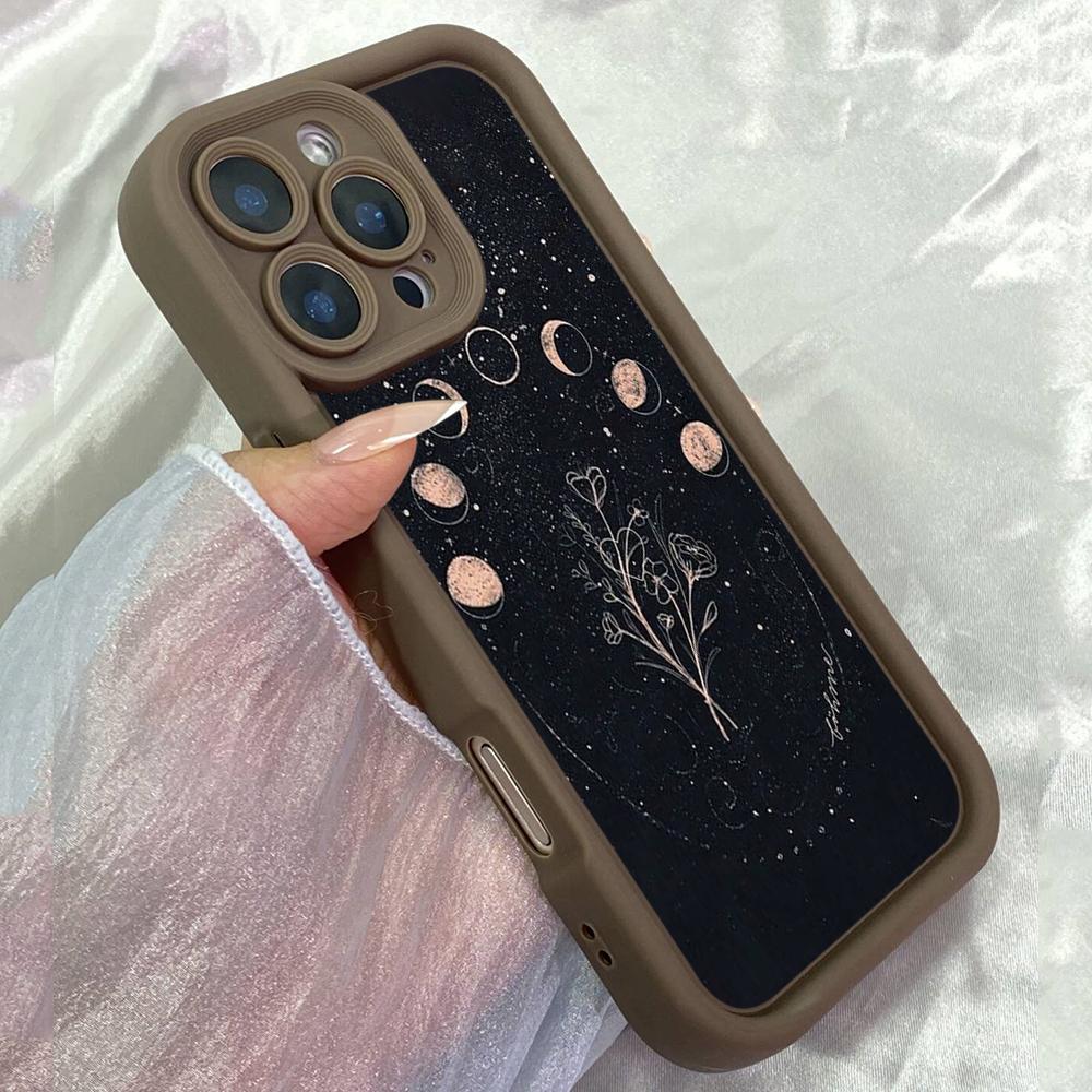 JT473 Shades of Moon Goddess for iPhone 17 16 15 14 13 Pro Max Samsung S26 S25 Ultra A17 A07 A56 A16 Xiaomi 15T Redmi 15c 14C Soft Case