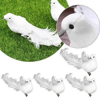Artificial Bird Christenings Cute Decorative Feathers Foam
