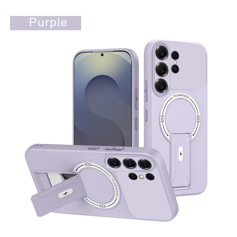 For Magsafe Magnetic Wireless Charging Bracket Phone Case For Samsung A56 A55 A54 A52 S26 Ultra S24 S23 S22 S25 Ultra Plus FE