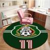 1PC round rug Mexico Football Team Emblem Printed Round Area Rug ,Rug For Home Office, Round Chair Rug, Decorative Carpet Fan gifts Christmas gift