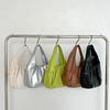 Korean Style Pleated Handbag Underarm Bag PU Leather Underarm Bag Croissant Cloud Bag  Shopping