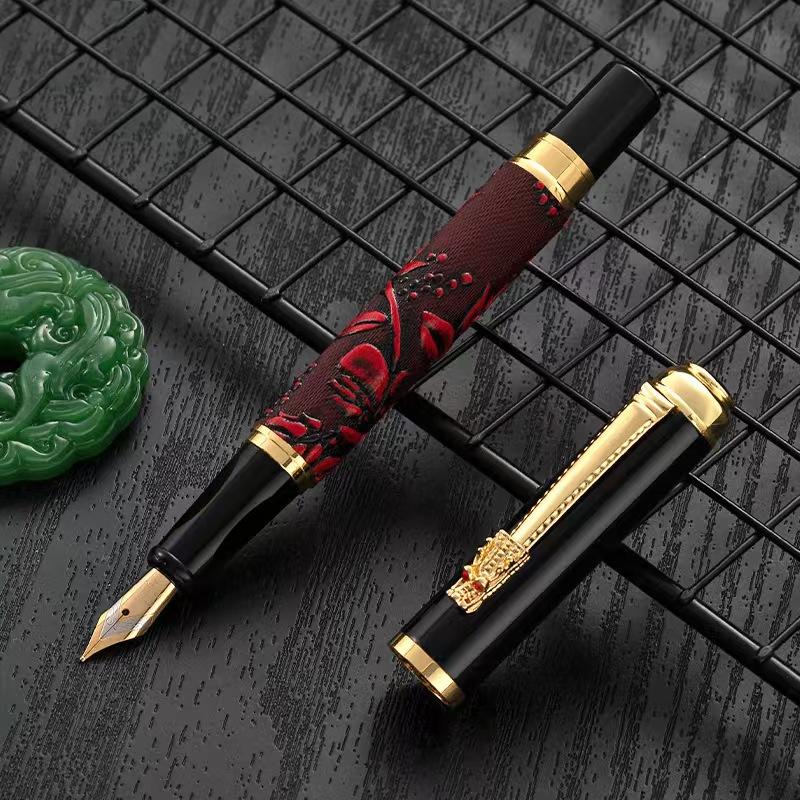 Luxury High-quality Metal Fountain Pen, Business Office Signature Pen, Suitable for Men's Use