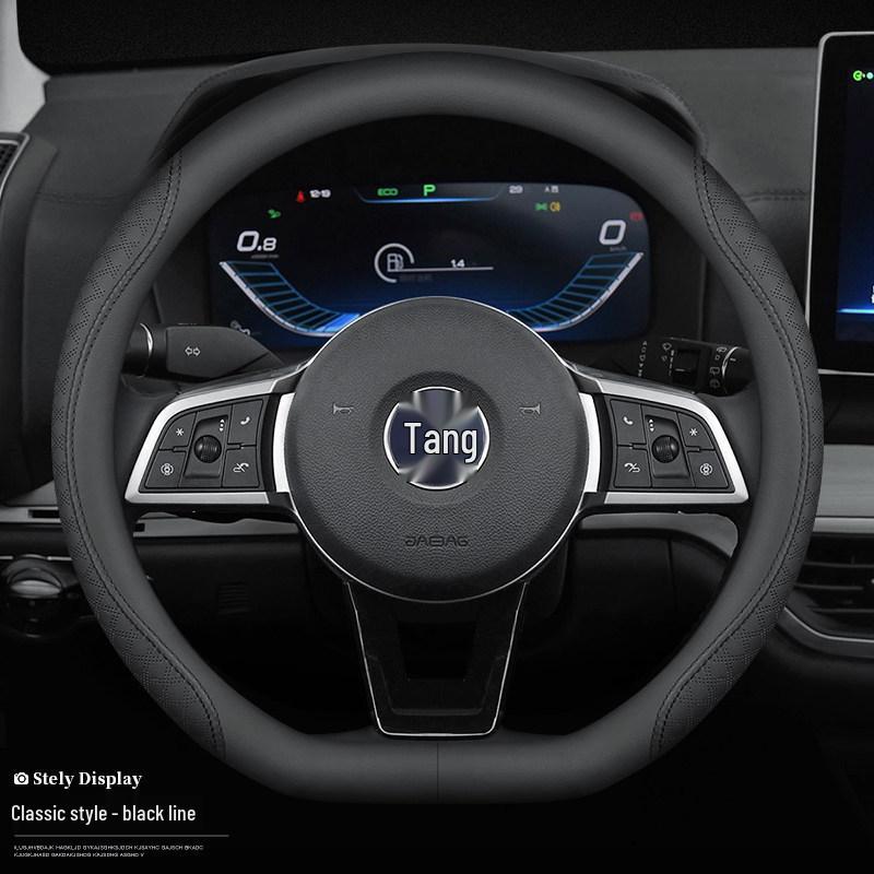 Leather Steering Wheel Cover for BYD Song MAX, Tang, F3, Surui, E5, Qin DM-i, Song Pro, S7, Han, S6